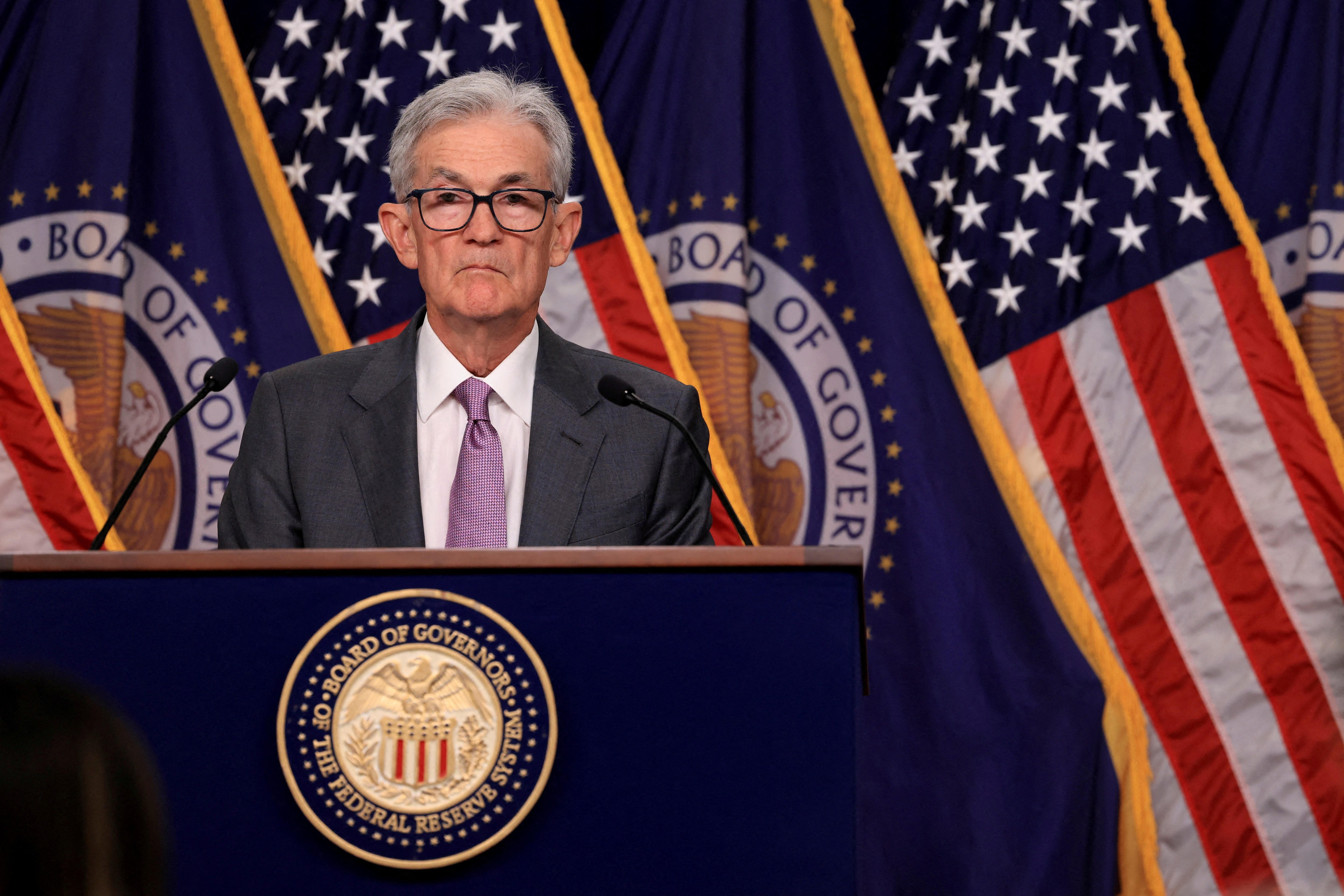 Jerome Powell, chairman of the Federal Reserve said cheaper borrowing costs “could be on the table” next month